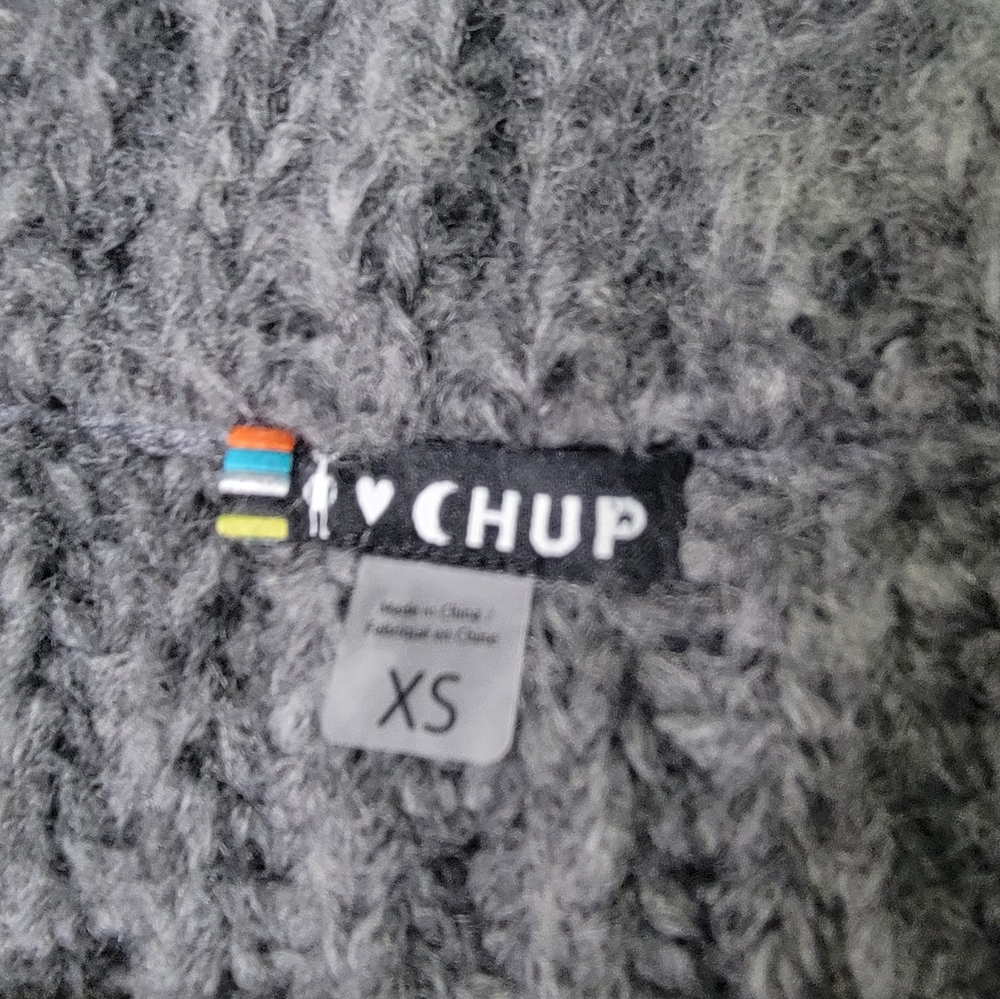 Chup Smartwool Black & Grey Speren Wool Blend Cardigan Sweater Wrap Size XS - Picture 8 of 9